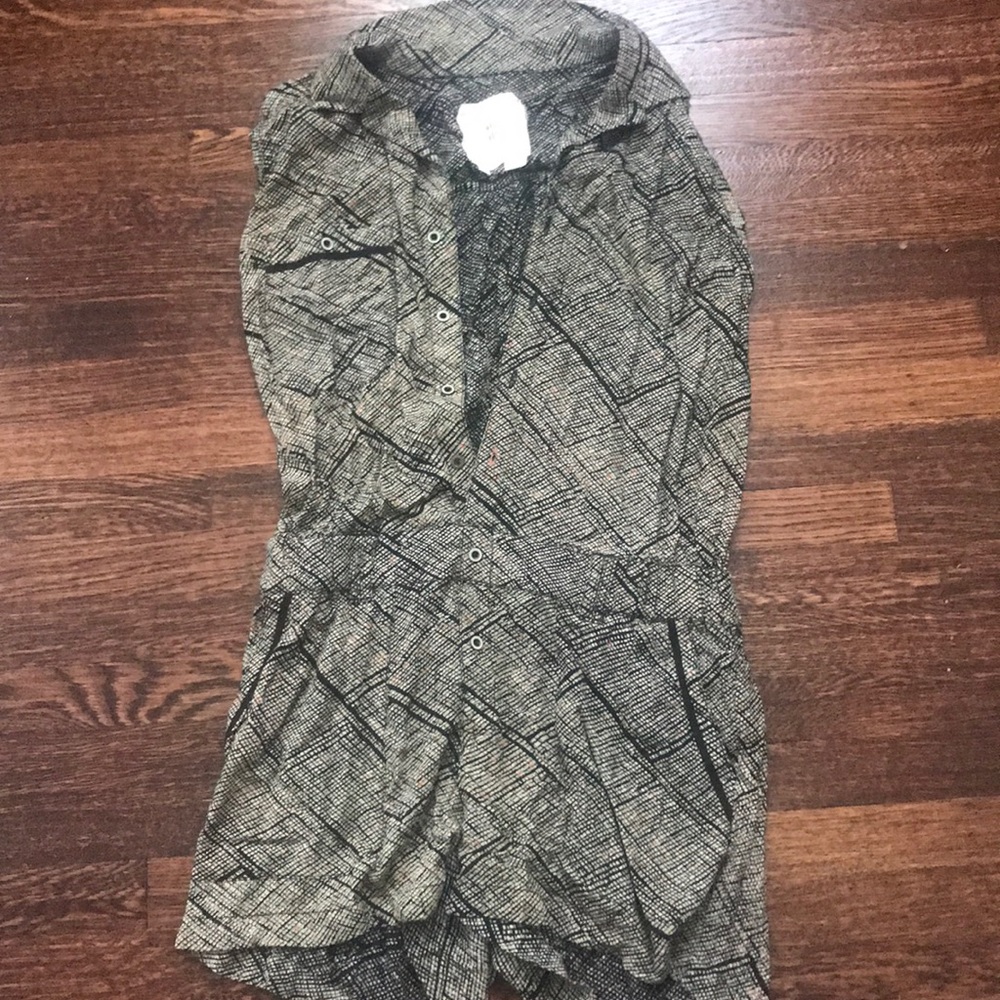 Anthropologie Sleeveless Button Down Romper